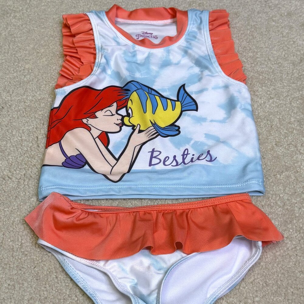 Disney Princess - Ariel - Little Mermaid - Girls Tankini Swimsuit - Size 4T